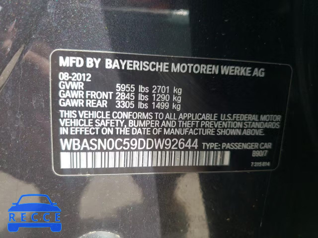 2013 BMW 550 IGT WBASN0C59DDW92644 зображення 9