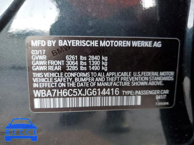 2018 BMW M760 XI WBA7H6C5XJG614416 image 9