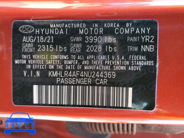 2022 HYUNDAI ELANTRA N KMHLR4AF4NU244369 image 9