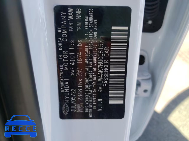 2022 HYUNDAI ELANTRA N KMHLW4AK7NU008157 image 9