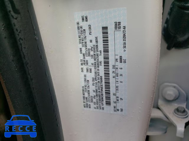 2022 FORD F350 SUPER 1FT8W3BT9NEE76980 image 9