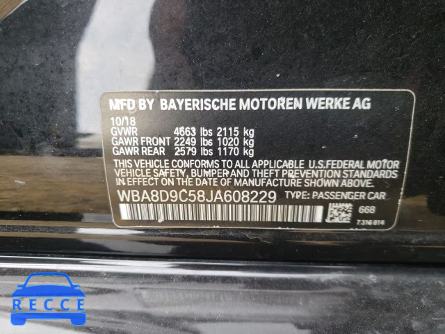 2018 BMW 330I WBA8D9C58JA608229 image 9