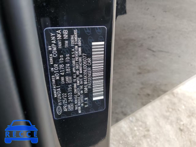 2022 HYUNDAI ELANTRA N KMHLW4AKXNU006077 image 9
