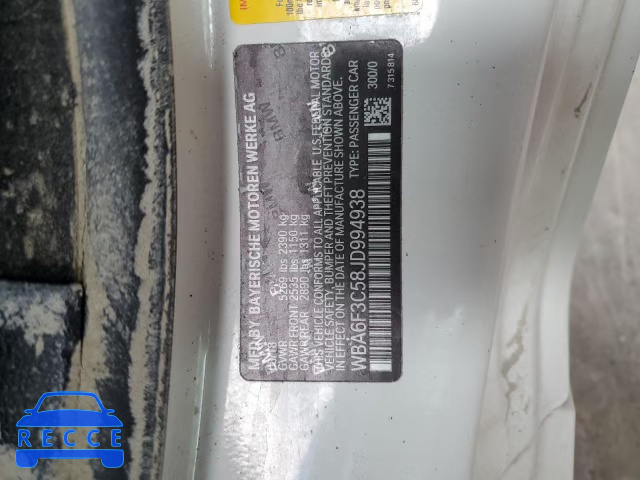 2018 BMW 640 XI WBA6F3C58JD994938 image 9