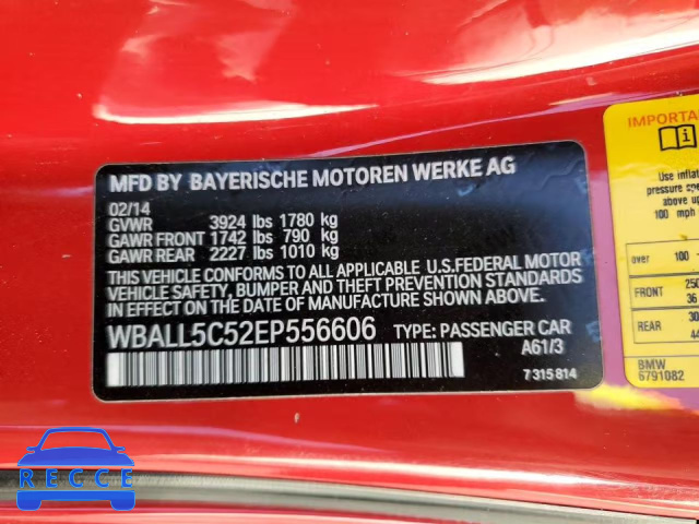 2014 BMW Z4 SDRIVE2 WBALL5C52EP556606 image 9