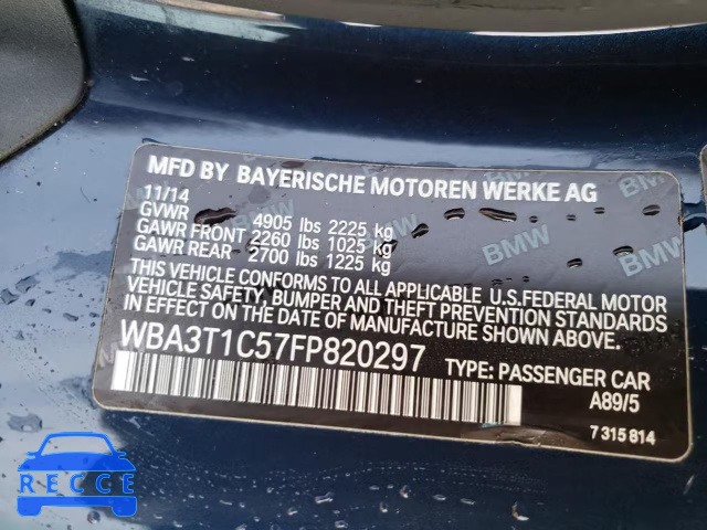 2015 BMW 428 XI SUL WBA3T1C57FP820297 image 9