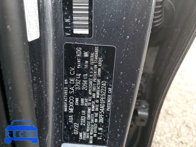2023 KIA FORTE GT L 3KPF54AD1PE522240 image 9