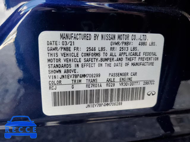 2021 INFINITI Q50 LUXE JN1EV7BP4MM706299 image 9