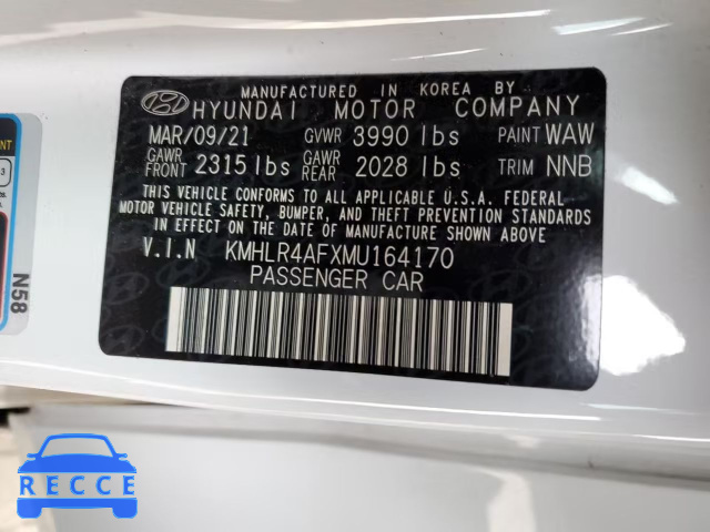 2021 HYUNDAI ELANTRA N KMHLR4AFXMU164170 image 9