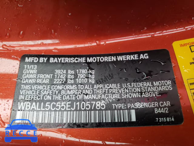 2014 BMW Z4 SDRIVE2 WBALL5C55EJ105785 image 9