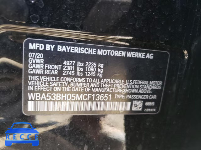 2021 BMW 530 I WBA53BH05MCF13651 image 9
