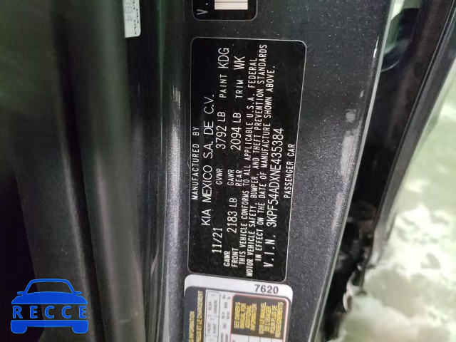 2022 KIA FORTE GT L 3KPF54ADXNE435384 image 9