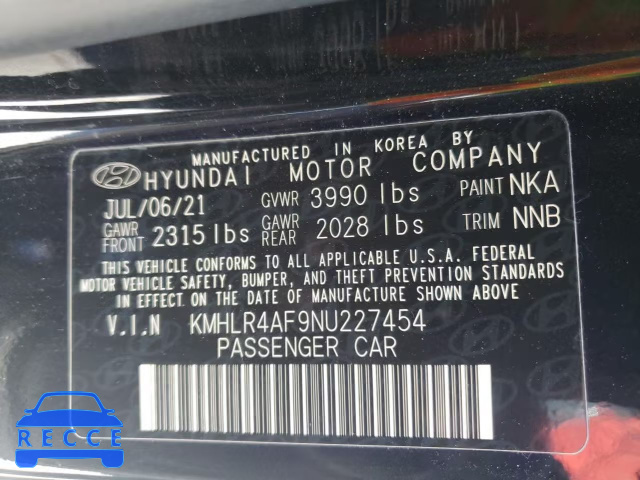 2022 HYUNDAI ELANTRA N KMHLR4AF9NU227454 image 9