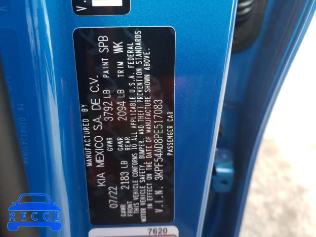 2023 KIA FORTE GT L 3KPF54AD8PE517083 зображення 9