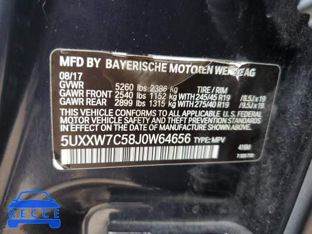 2018 BMW X4 XDRIVEM 5UXXW7C58J0W64656 image 9