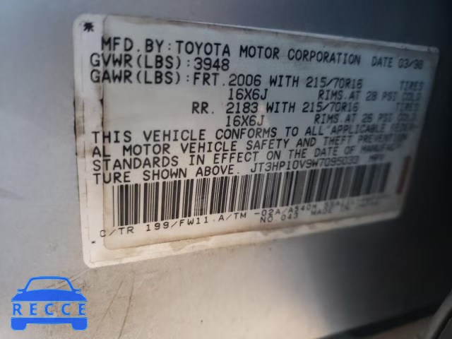1998 TOYOTA RAV 4 JT3HP10V9W7095033 image 9