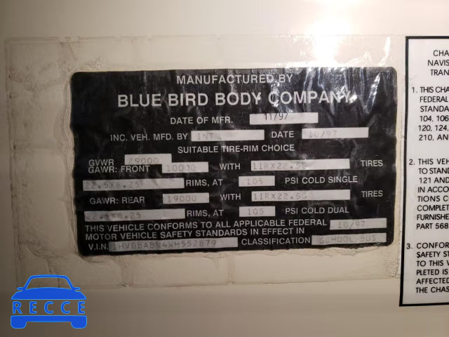 1998 INTERNATIONAL 3000 3800 1HVBBABN4WH552879 image 9