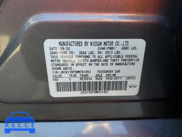 2021 INFINITI Q50 LUXE JN1EV7BP5MM701953 image 9