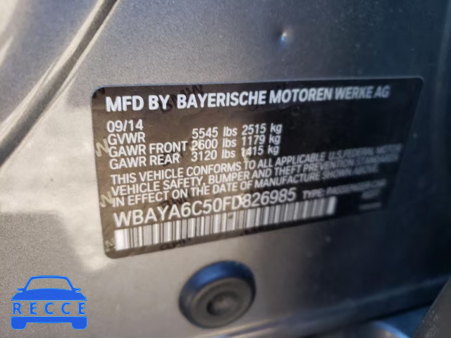 2015 BMW 740 I WBAYA6C50FD826985 image 9
