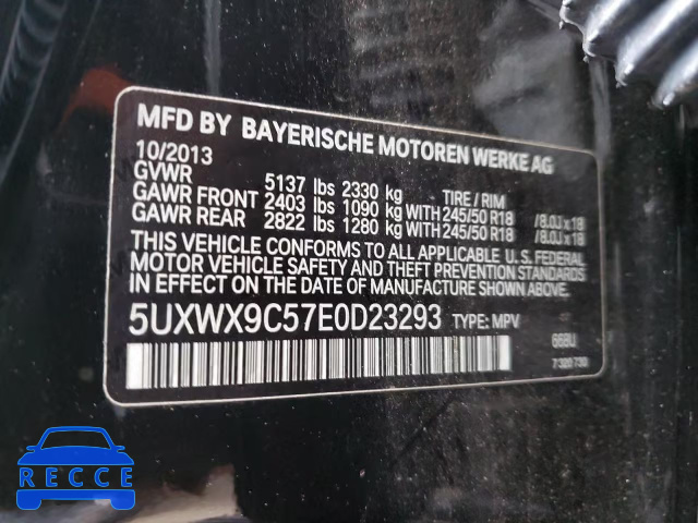 2014 BMW X3 XDRIVE 5UXWX9C57E0D23293 image 9