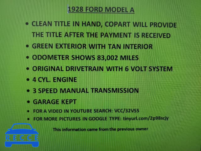 1928 FORD MODEL A 1922063 image 11