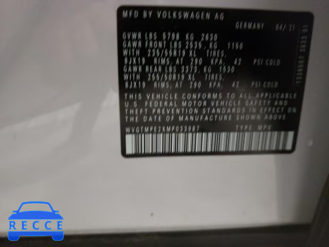 2021 VOLKSWAGEN ID.4 PRO S WVGTMPE2XMP033987 image 12