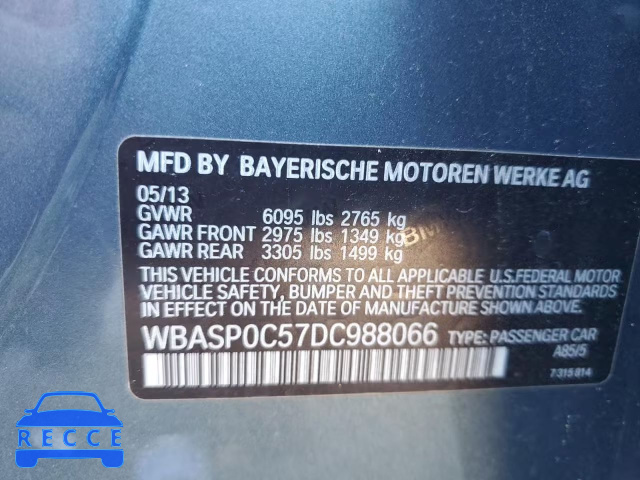 2013 BMW 550 XIGT WBASP0C57DC988066 зображення 11