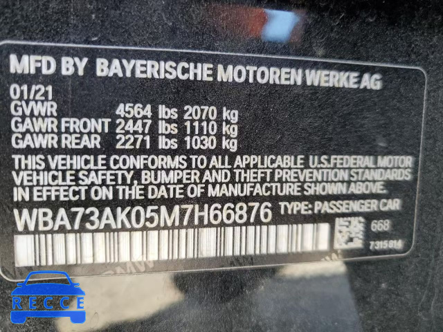 2021 BMW 228XI WBA73AK05M7H66876 image 11