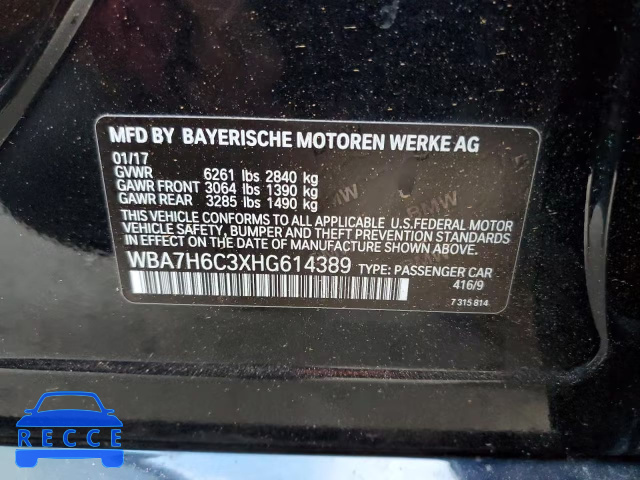 2017 BMW M760 XI WBA7H6C3XHG614389 image 11