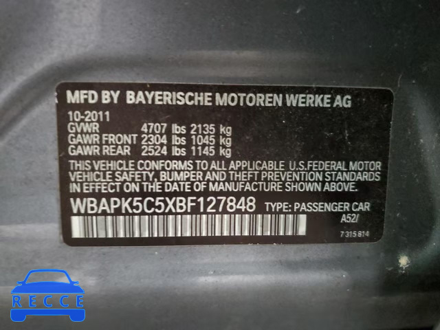 2011 BMW 328 XI SUL WBAPK5C5XBF127848 image 11