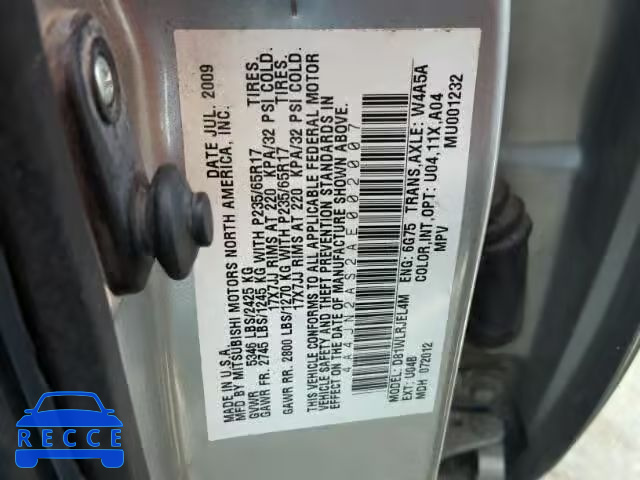 2010 MITSUBISHI ENDEAVOR L 4A4JN2AS2AE002007 image 9