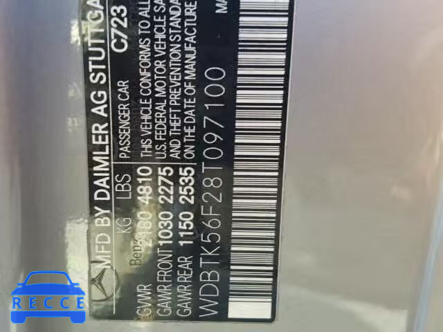 2008 MERCEDES-BENZ CLK WDBTK56F28T097100 image 9