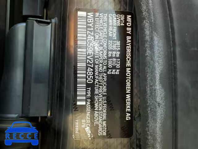 2014 BMW I3 REX WBY1Z4C59EV274850 image 9