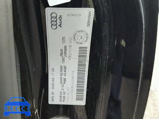 2010 AUDI A5 WAUMFBFR5AA036714 image 9