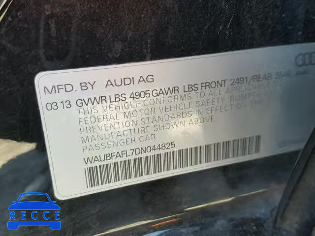 2013 AUDI A4 WAUBFAFL7DN044825 image 9