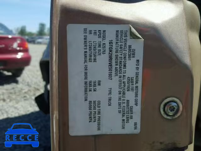 1997 GMC SIERRA 1GTGK29R9VE501937 image 9