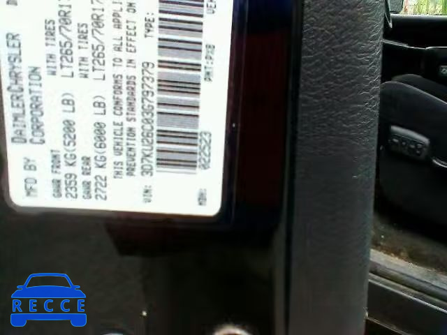 2003 DODGE RAM 2500 S 3D7KU26C03G797379 image 9