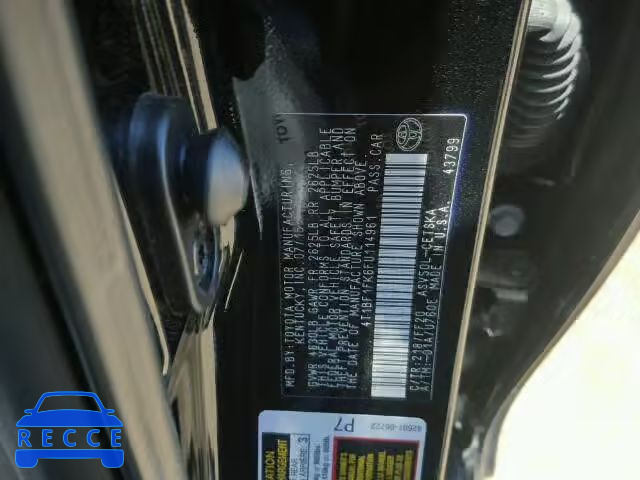2015 TOYOTA CAMRY 4T1BF1FK6FU114961 image 9