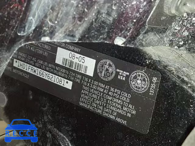 2006 HARLEY-DAVIDSON FLHRCI 1HD1FRW166Y621081 зображення 9