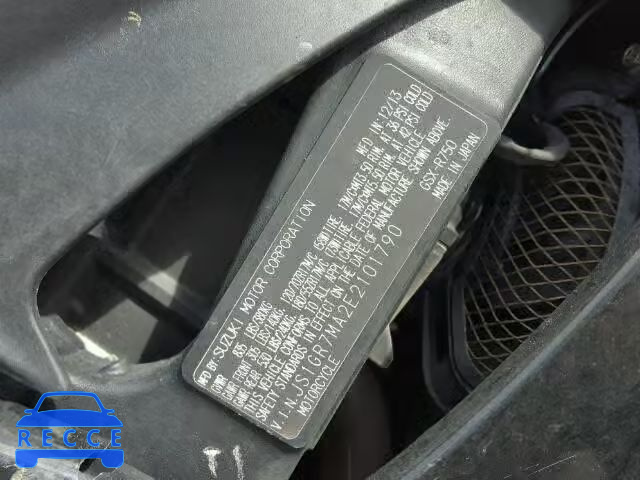 2014 SUZUKI GSX-R750 JS1GR7MA2E2101790 image 9