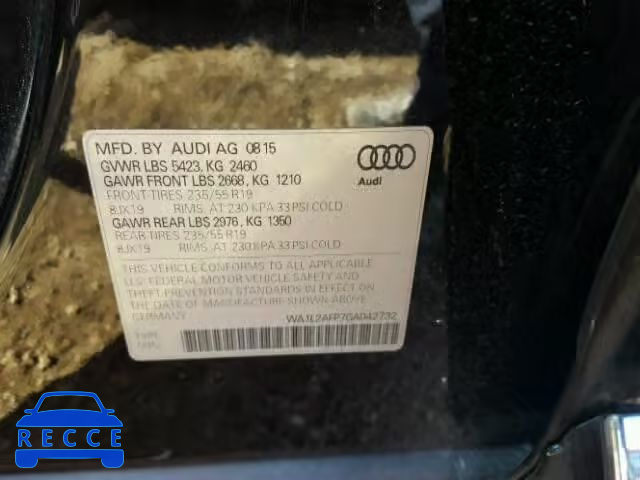 2016 AUDI Q5 WA1L2AFP7GA042732 image 9