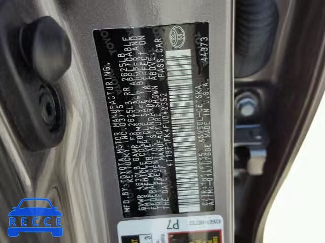 2015 TOYOTA CAMRY 4T1BF1FK4FU042352 image 9