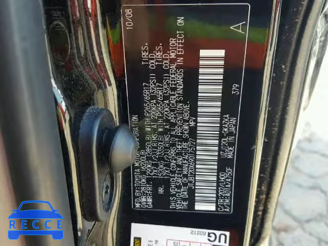 2009 LEXUS GX 470 JTJBT20X690175727 image 9