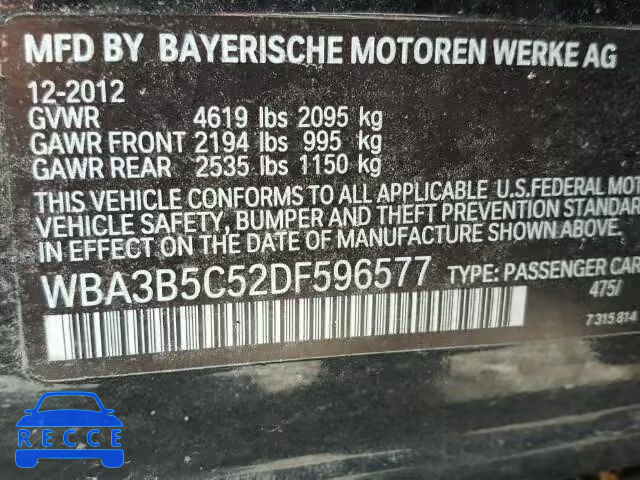 2013 BMW 328 WBA3B5C52DF596577 image 9