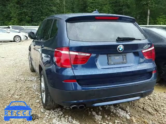 2012 BMW X3 5UXWX7C53CL975471 зображення 2