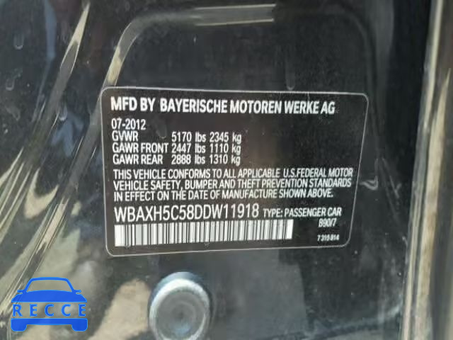 2013 BMW 528XI WBAXH5C58DDW11918 зображення 9