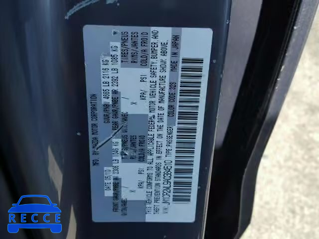 2010 MAZDA 5 JM1CR2WL9A0384510 Bild 9