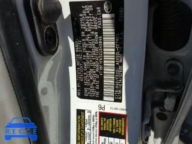 2012 TOYOTA CAMRY 4T1BF1FK5CU540846 image 9