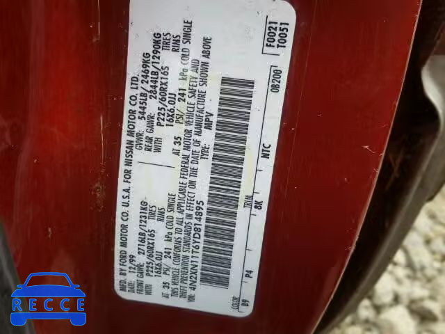 2000 NISSAN QUEST 4N2XN11T6YD814895 image 9