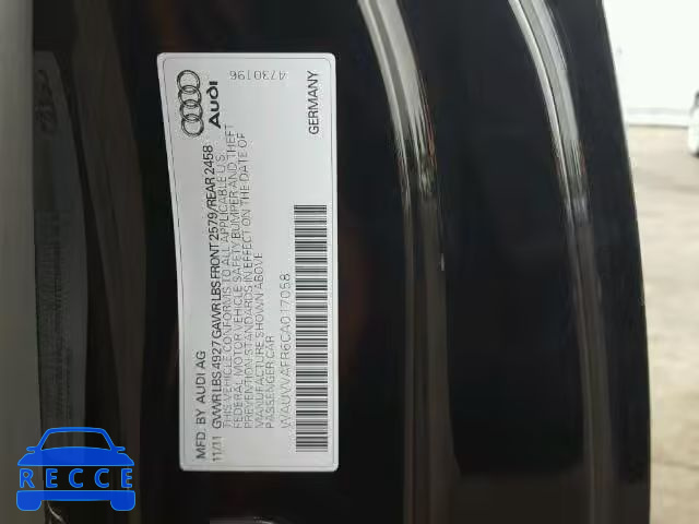 2012 AUDI S5 WAUVVAFR6CA017058 image 9